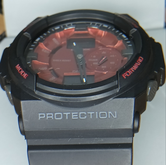 Casio Black case and PU band, Red dial Men's G-Shock 5225 GA-150MF - Picture 6 of 7